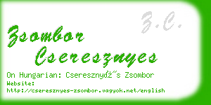 zsombor cseresznyes business card